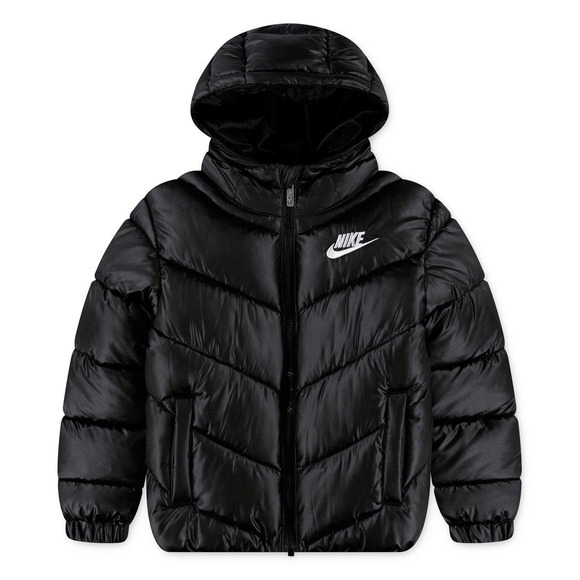 Nike Jackets & Blazers - Nike Core Puffer Swoosh Jacket Women's Medium Black Hooded DV6739